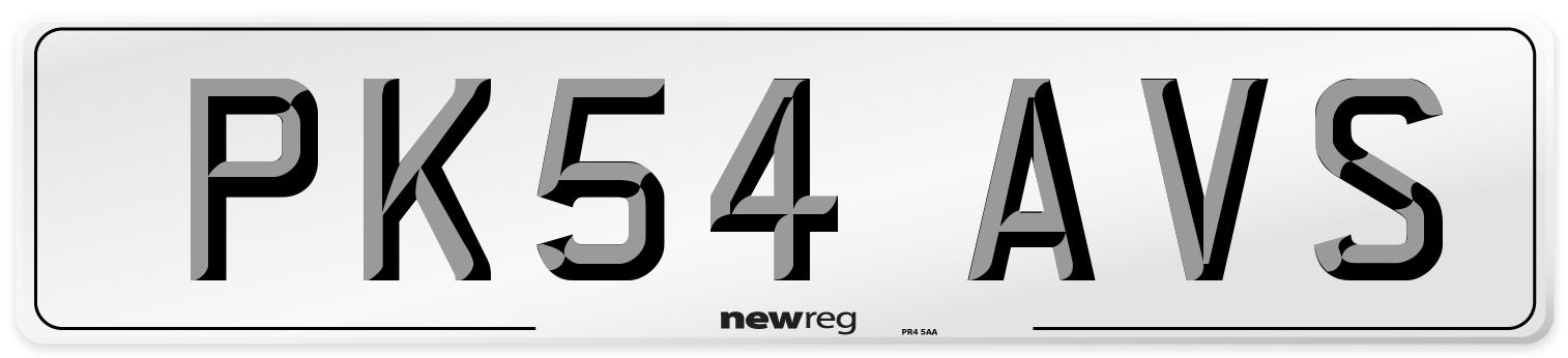 PK54 AVS Number Plate from New Reg